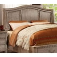 thumbnail image 4 of Antique Modern Panel Wooden HB Storage FB Platform Eastern King Size Bed Rustic Natural Tone Finish w Matching Dresser Mirror Nightstand 4pc Set, 4 of 9