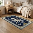 thumbnail image 2 of ODIKA Navy Nautical Symmetrical Octopus Tentacle Wave Border Animals Easy Care Kids Safe for Small Living Room, Playroom, Bedroom, 2 of 7