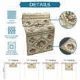thumbnail image 6 of Boho Pink Floral Table Runner, Spring Vintage Flower Green Leaf Washable Cotton Linen Table Runners 60 Inches Long, Dresser Scarf Runner for Coffee/TV Stands/Kitchen/Cabinets 13''x60'', 6 of 8