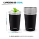 thumbnail image 5 of Set de 6 Vasos de Acero Inoxidable y Ecologicos (470 ml) negro mate, 5 of 5