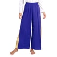thumbnail image 5 of TSSOE Women's Praise Dance Overlays Dress Irregular Hem Dress with Metallic Patchwork Pants Liturgical Dance Clothes Royal Blue M, 5 of 7
