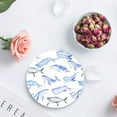 thumbnail image 4 of FMSHPON Ocean Cartoon Whale Set of 8 Round Coaster for Drinks, Absorbent Ceramic Stone Coasters Cup Mat with Cork Base for Home Kitchen Room Coffee Table Bar Decor, 4 of 6