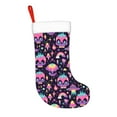thumbnail image 2 of Daiia cartoon Skull rainbow space Print Christmas Stocking，18"Large Knitted Xmas Stocking for Kids, Family Stocking for Fireplace Christmas Holiday Party Decoration, 2 of 7