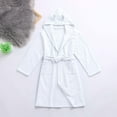 thumbnail image 2 of Serviette à Capuchon pour Bébé, Garçons et Filles Tout-Petits, Peignoirs en Flanelle Unis à Capuchon, Serviette, Robe de Nuit, Vêtement de Nuit, 2 of 9