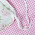 thumbnail image 6 of Rose Floral Duvet Cover Set Pink Grid Cotton Girls Bedding with Hidden Zipper Closure 3 Pieces, 1duvet Cover & 2pillowcases,Queen Size, 6 of 17