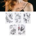 thumbnail image 4 of Parche Adhesivo, Adhesivo Para Mujer, Adhesivo Temporal, Adhesivos De Manga Completa, 5 Hojas, Conjuntos De Adhesivos Temporales Para Piernas De Hombro ANGGREK Waterproof Tattoo Sticker, 4 of 8
