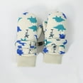 thumbnail image 2 of Riecok Kids Snow Gloves Waterproof Elastic Wrist Dinosaur Print Windproof Children Warm Gloves Beige 6 Months, 2 of 4