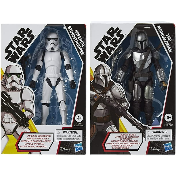 Star Wars Galaxy of Adventures The Mandalorian Figura de 5 pulgadas-escala 2 Pack con accesorios divertidos Blaster, juguetes para niños de 4 años en adelante Star Wars NA