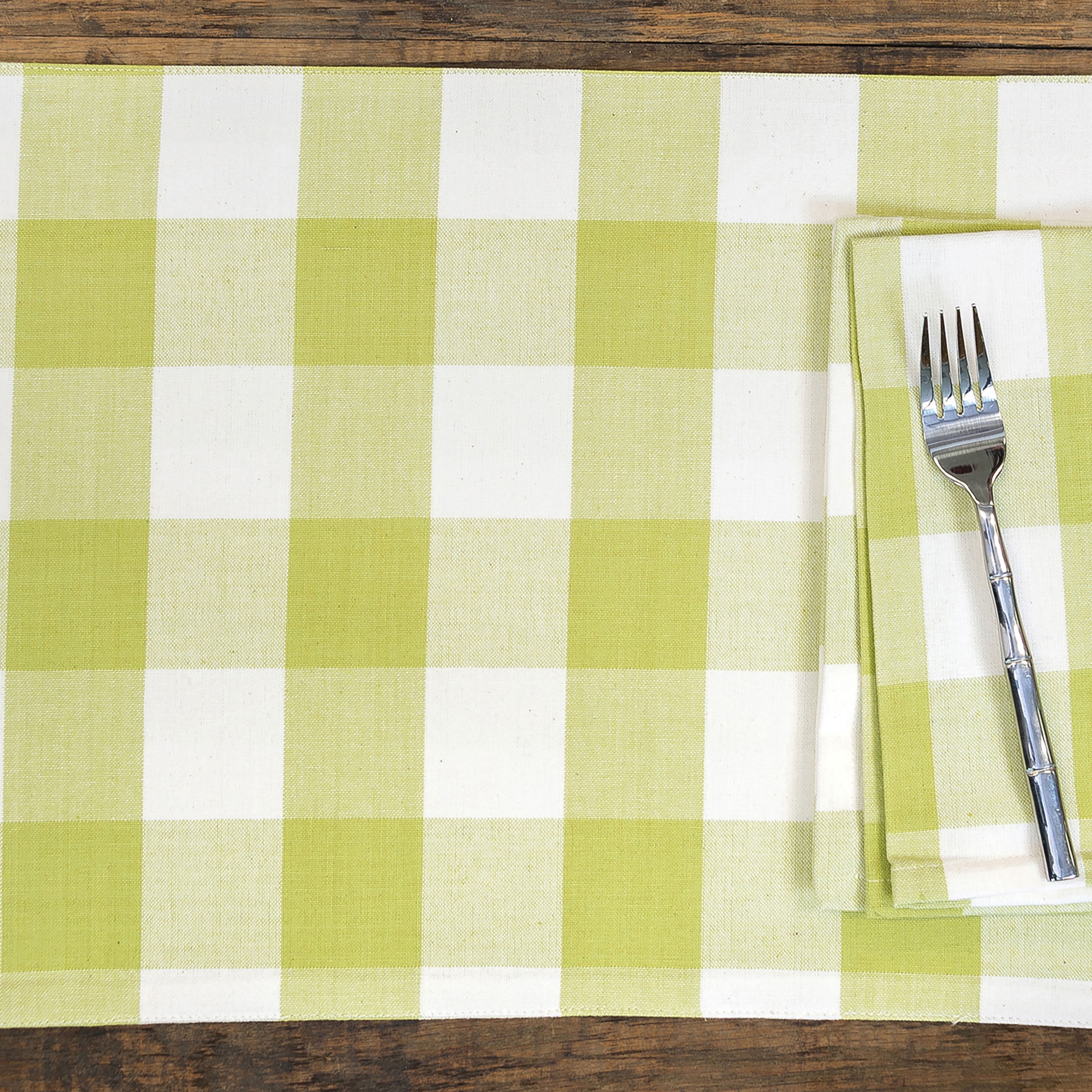 Franklin Checkered Plaid Peridot Placemat Set of 6