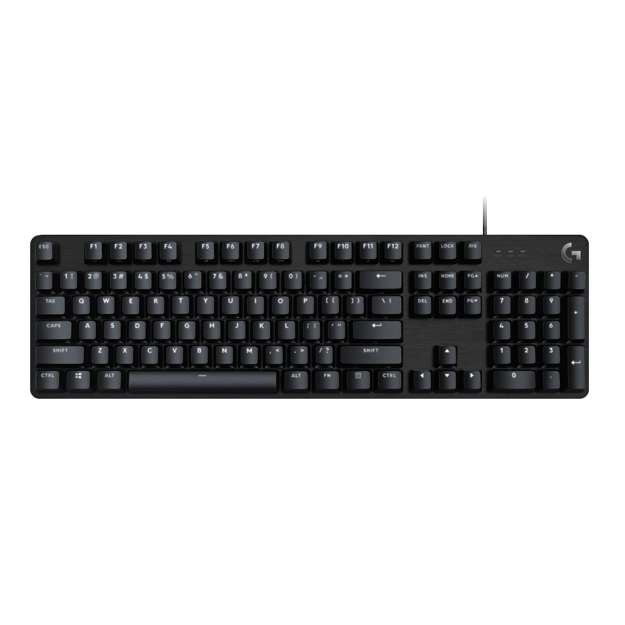 Logitech G413 SE Full-Size Corded Gaming Keyboard, PBT Keycaps, Tactile Mechanical Switches, 6-Key Rollover Anti-Ghosting, FN Keyswhite Backlit LED