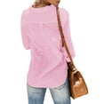 thumbnail image 2 of Long Sleeve Solid Color Casual Blouse With Pocket, 2 of 3