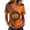 A210 Orange, variant on Yuncity Women Halloween Shirts Pumpkin Graphic Print V Neck Tshirts Summer Fall Short Sleeve T-Shirts Casual Loose Fashion Tops Size L