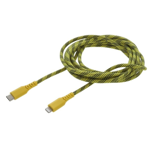 Rove RV10FTLUSBC 10 ft. Lightning to USB C Braided Cable - Extra Long Charging Cord for Mobile Devices - Assorted Color