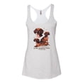 thumbnail image 2 of Wild Bobby, If It's Not a Dachshund It's Just a Dog Gift | Womens Dog Lover Premium Tri-Blend Racerback Tank Top, Heather White, Small, 2 of 3