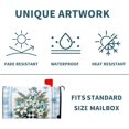 thumbnail image 2 of Winter Poinsettia Snowman Mailbox Covers Magnetic Standard Size 25.5" X 21",Mason Jar Flowers Snowflake Blue Grid Mailbox Wraps Post Letter Box Cover for Christmas Holiday Garden Yard Decor, 2 of 6