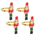 thumbnail image 4 of FELTECHELECTR 4 hebillas para servilletas de cascanueces para fiestas navideñas, anillos para servilletas de mesa de comedor, 4 of 4