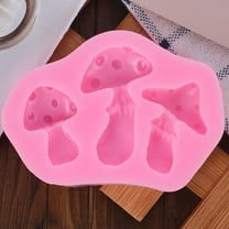 WEAVILUX Mushroom Silicone Mold Pink 1Pcs 3.0x2.2x0.4In