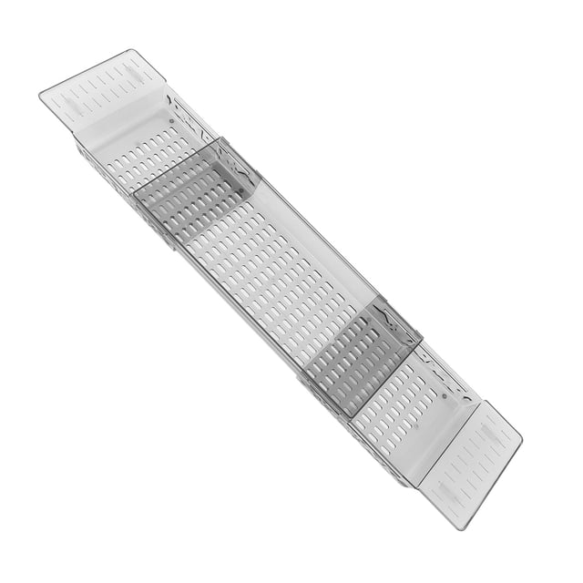 Bathtub Tray Luxury Adjustable Convenient Drain Holes Robust Bathroom Accessory for Relaxing Baths