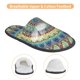 thumbnail image 3 of Fotbe Round Mandala1 Pantuflas Peludas para Mujer con Estampado, Zapatillas de Peluche, Zapatos de Invierno para Casa, Uso Interior y Exterior-Medium, 3 of 8