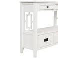 thumbnail image 6 of Resenkos 36'' Farmhouse Pine Wood Console Table Entry Sofa Table with 4 Drawers & 1 Storage Shelf for Entryway Living Room, Antique White, 6 of 14