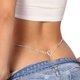 thumbnail image 1 of Cadena de corazón con diamantes de imitación, joyería en forma de corazón, tanga de cristal, tanga, tanga, tanga, bikini, cinturón de cristal, cadena para mujer (plata), 1 of 5