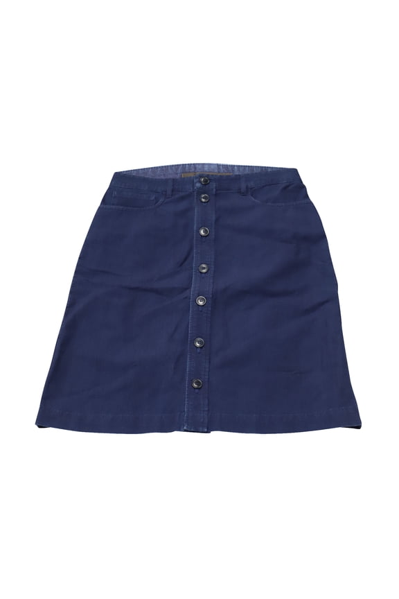 Pre-Owned A.P.C. Buttoned Midi Skirt in Blue Cotton Denim