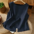 thumbnail image 4 of Timegard Tank Tops for Women Summer Casual Loose Lightweight Vests Solid Color Button down Shirts Tops, 4 of 4