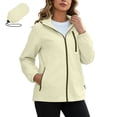 thumbnail image 2 of Otntypg Rain Jacket Women Waterproof Lightweight Packable Raincoat Full Zip up Long Sleeve Windbreaker Outdoor Hooded Travel Jacket Outerwear Tops with Zipper Pockets, 2 of 9