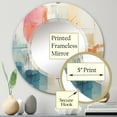 thumbnail image 3 of Designart "modern Chromatics II" Abstract Collages Round Wall Mirror - Modern Oval Printed Decorative Oversized Mirror - Multiple Color Options, 3 of 4