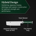 thumbnail image 3 of Cuchillo Nakiri Hexclad de acero inoxidable damasco japonés de 6.5 pulgadas, 3 of 8
