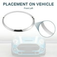 thumbnail image 3 of 1pc Car Front Left Headlight Trim Bezel for Mini Cooper 2014-2024 No.51137300631 ABS Silver Tone, 3 of 7