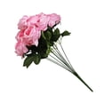 thumbnail image 3 of Ramo de novia de boda de flor de rosa artificial de 10 cabezas, ramo de flores de simulación de oficina en casa, rosa falso, rosa oscuro sidaley HA7036-04B, 3 of 5