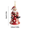 thumbnail image 3 of Christmas Flat Decoration Santa Claus Car Pendant Home Decoration Acrylic Pendant Car Interior Backpack Pendant, 3 of 7