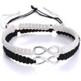 thumbnail image 2 of Bracelets Infinity Braided Handcrafted Adjustable Braided For Men Women Friendship Family Couple 2pcs, 2 of 5