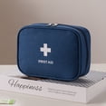 thumbnail image 6 of First Aid Kit, Travel First Aid Kit, First Aid Pouch, Travel Bag, 8X6X3 Inch Medium Size Navy Blue, Durable Zippered Portable Storage Case for Outdoor Camping Hiking Road Trip, 6 of 7