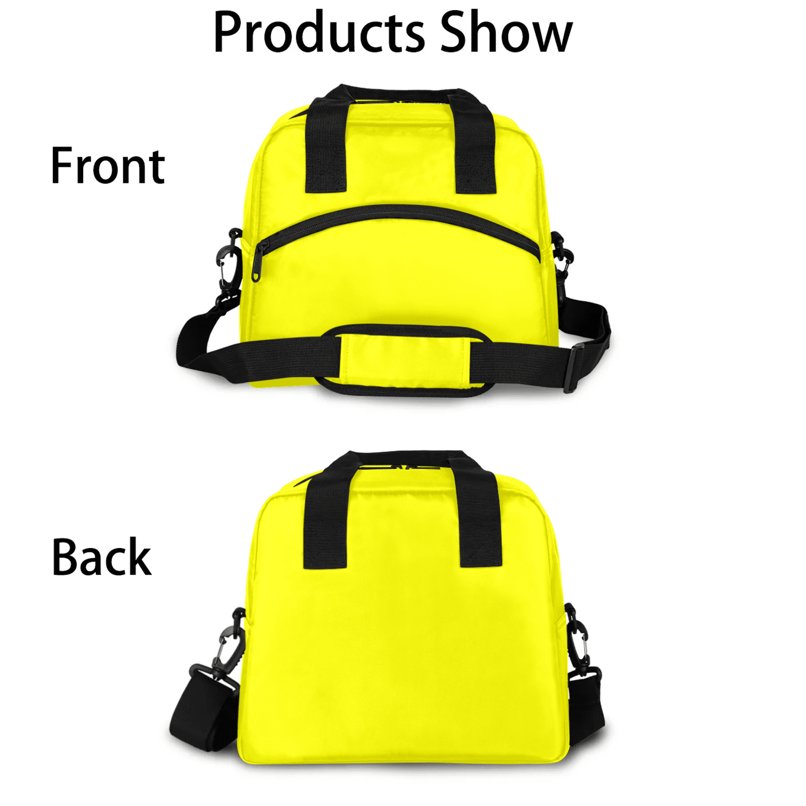 Herdesigns Light Yellow Lunch Bag for Adults Men Women Insulated Reusable Lunch Box Leakproof Cooler Tote Bag with Adjustable Shoulder Strap