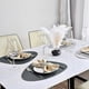 thumbnail image 2 of Round leather coasters for dining table mats Heat-resistant non-slip washable insulation coasters Nordic style, 2 of 4