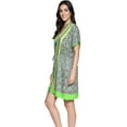 thumbnail image 2 of HAPPY BAY Women's Cotton Summer Front Open Soft Beach Beachwear Duster Kimono Cardigan for Women 2X-3X Shamrock Forest_AB978, 2 of 5