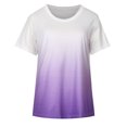 thumbnail image 5 of USSUMA Womens Blouses Tops Dressy Tie-Dye Gradient Tops for Women Casual Summer Round Neck Plus Size Tunic Women's Short Sleeve Ombre Cute T-Shirts Trendy, 5 of 8