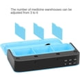 thumbnail image 3 of Pill Box Smart Electronic Medicine Pill Box Time Capsule Weekly Pill Box Health Travel Health Care,blue+black, 3 of 5