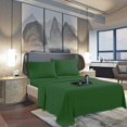 thumbnail image 2 of Mocassi King Sheet Set - Luxury Hotel 1800 Premier Bedding Sheets & Pillowcases - Ultra Soft Breathable & Cooling Bed Sheets - Deep Pocket - Wrinkle Resistant - 4 Piece Set - King Hunter Green, 2 of 3
