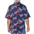 thumbnail image 3 of Men's Eagle Fireworks 100% Cotton Button Down American Flag Patriotic 4th Shirt, 3 of 3