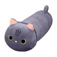 thumbnail image 1 of Almohada de felpa suave, bonito juguete de peluche en forma de C, almohada de sofá larga para niños, Abanopi Gris/50cm, 1 of 7