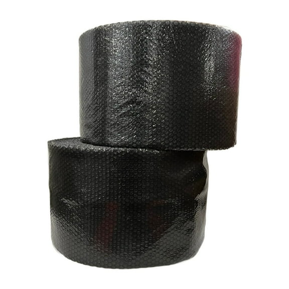 3/16" Small Bubble Cushioning Wrap Black Roll 400' x 12" Wide 400FT Perf 12"