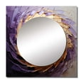 thumbnail image 2 of Designart "Tranquil Purple Pottery Spirals I" abstract spirals Square Mirror For Wall Decor - Large Beige Square Printed Wall Mirror Art - Square Modern Mirror - Wall Mounted Square Large Mirror, 2 of 5