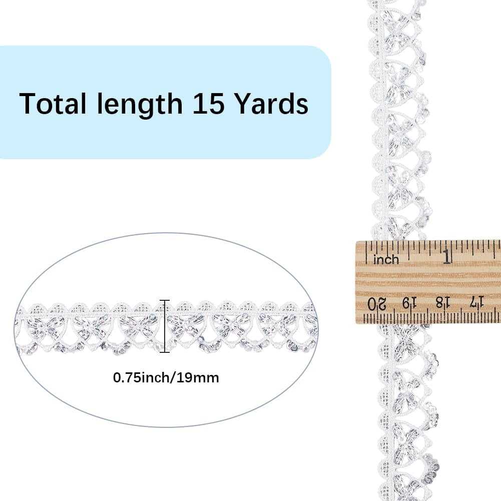 Polyester Yarn Tassel Lace Trim for Garment Accessories White 2-3/4~3-3/8 inch(70~85mm)