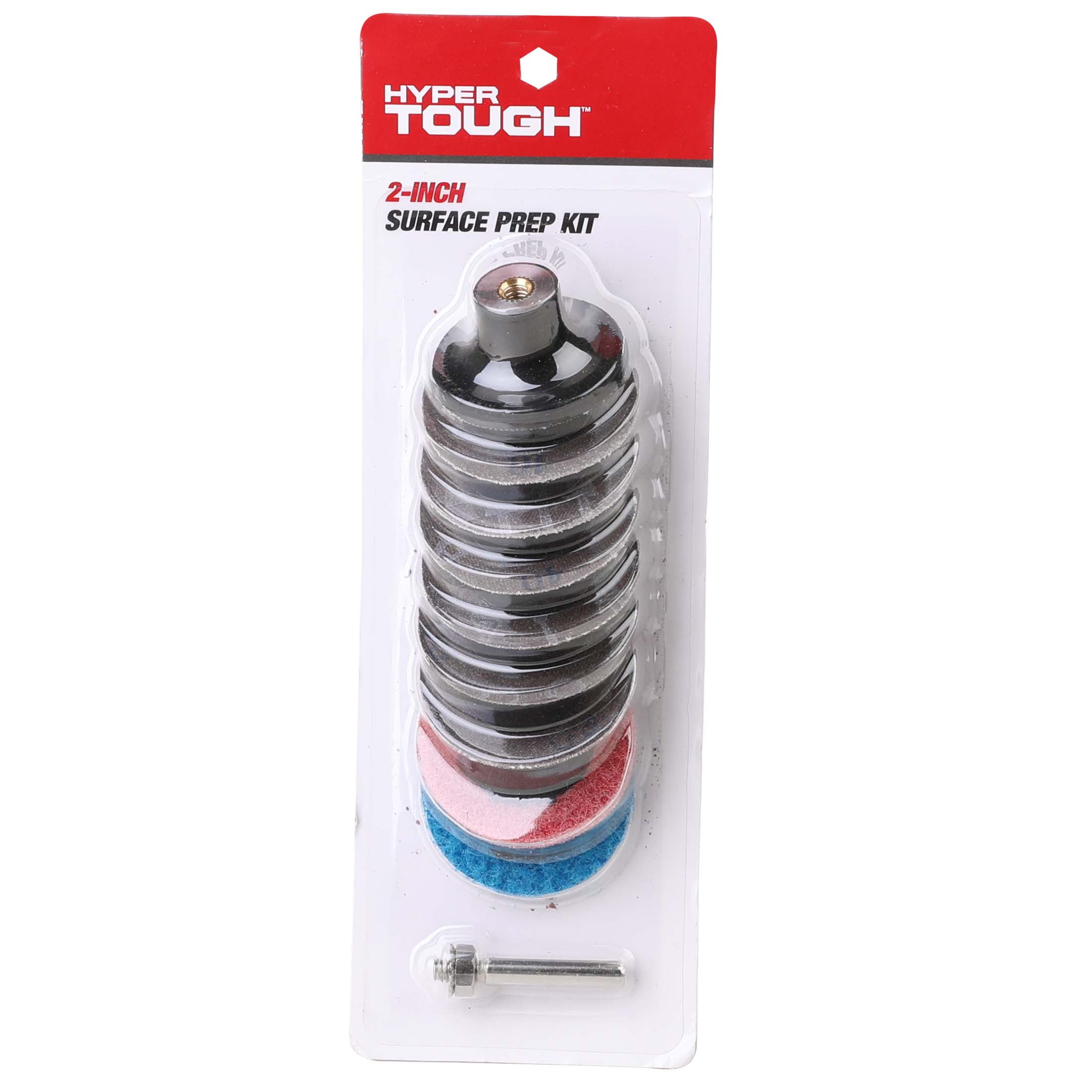 Hyper Tough 10 Piece 2inch Die Grinder Surface Prep Kit, Grit Sanding Discs, Model Number 25