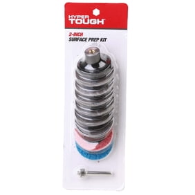 Hyper Tough 10 Piece 2-inch Die Grinder Surface Prep Kit, Grit Sanding Discs, Model Number 25-319HT