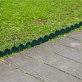 thumbnail image 4 of Garden Border Edging in Half Round (Semicircle) Arched Design - 30pcs Green Yard Landscaping Fence Liner Lawn Edge Barrier - 40ft. Kit of Decorative Lawn Landscape Panels Elements, 4 of 8