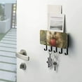 thumbnail image 5 of Hedgehog Strawberry Mail Holder Organizer Wall Mount with Shelf Key Holder Key Rack with 5 Key Hooks for Wall Decorative, 5 of 6